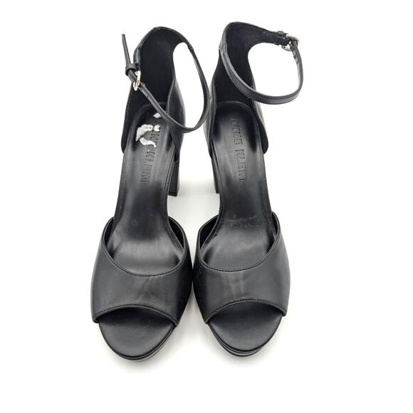 Anne Klein Vista Women's Ankle Strap Block Heels Sandals Black Size US7.5M EU38 - Picture 11 of 11